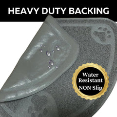 Evelots cat litter mat urine-proof surface helps prevent spills.