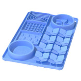 Evenco slow-feeder bowl light blue top view supports paced eating.