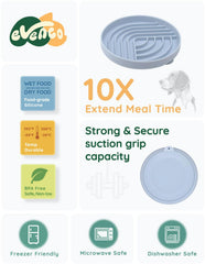 Evenco maze-design slow feeder bowl shown encouraging longer, more engaging mealtimes.