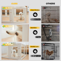 Everfront double-lock system keeps the pet secure without gaps.