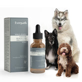 Everpath Sinus Support for Dogs bottle demonstrates easy dosing for canine sinus relief.
