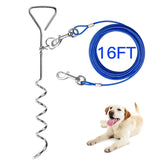 Evilplan dog tie-out cable 16ft for secure yard containment and outdoor freedom.