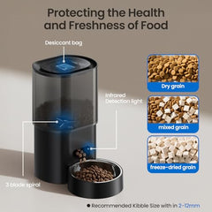 Evoliq water fountain bottle side view highlighting continuous fresh water access