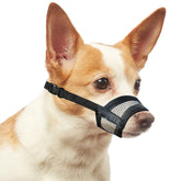 Evollax dog muzzle small breathable mesh for comfortable airflow during wear.