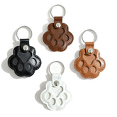 Evowatt paw-shape leather keychain white stores pet fur memories on the go