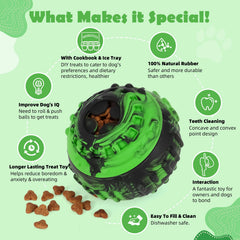 Ewalkor durable natural rubber dog toy shown for bite-safe chewing
