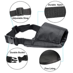 ewinever dog muzzle five-pieces set breathable-material close-up emphasizes comfort during wear.