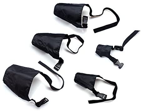 ewinever dog muzzle five-pieces set front view for safe, controlled interactions.