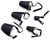 ewinever dog muzzle five-pieces set front view for safe, controlled interactions.