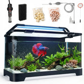 eWonLife 3.5 gallon aquarium front view for a compact desk setup with easy care