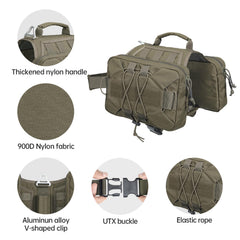 EXCELLENT ELITE SPANKER Dog Pack closed side pockets show extra storage capacity.