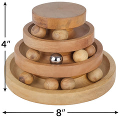 Eximious India cat toy mango wood closeup show natural finish and durability.