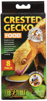 Exo Terra Crested Gecko Food packaging, ready-to-use meal that keeps portions fresh.