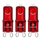 ExoRepti 3-pack G9 heat lamp dimmable for reptiles delivers adjustable warmth.