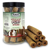 Friandises Exotic Nutrition Apple & Oat Puff Sticks dans leur emballage prêt à offrir.