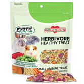 Exotic Nutrition Herbivore Treat closeup of dried ingredients highlighting fiber-rich blend for digestion