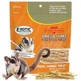 Exotic Nutrition Omega YUMS fish-stick packaging highlights all-natural ingredients and real fish.