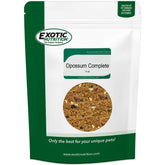 Exotic Nutrition Opossum Complete pellets in bowl support balanced nutrient intake.