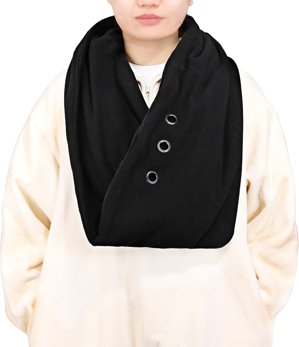 Exotic Nutrition bonding scarf worn on a person for hands-free bonding on the go
