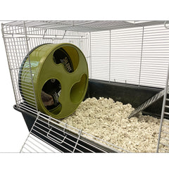 Exotic Nutrition Silent Runner side view emphasizes whisper-quiet operation for nocturnal pets