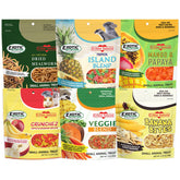 Exotic Nutrition Treat Assortment 6 Pack package front promoting foraging enrichment