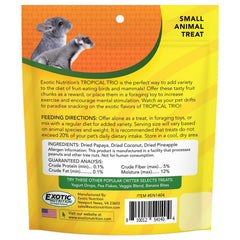 Exotic Nutrition Tropical Trio foraging-toy image promotes enrichment and active play.