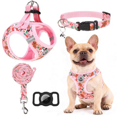 EXPAWLORER Christmas Puppy Harness close-up shows soft mesh padding for comfortable daily walks