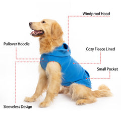 EXPAWLORER dog hoodie fleece with leash hole for easy walking