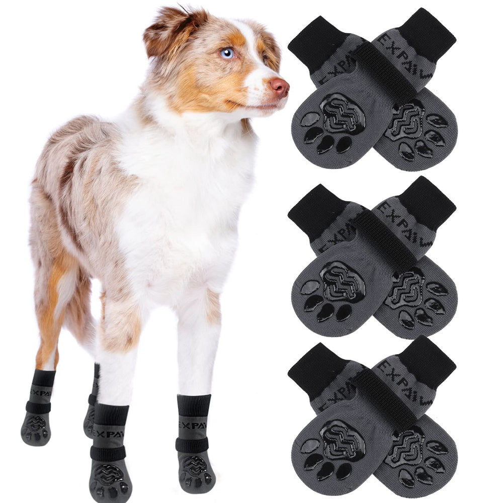 EXPAWLORER anti-slip dog socks size chart to help pick the right fit
