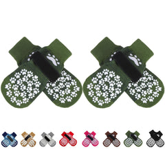EXPAWLORER anti-slip dog socks show paw protection on rugged floors