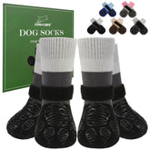 EXPAWLORER anti-slip dog socks provide paw-protection for hardwood floors.