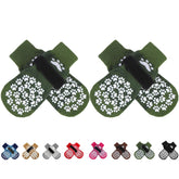 EXPAWLORER anti-slip dog socks showing paw grip for secure indoor traction