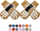 EXPAWLORER anti-slip socks show traction grips for secure movement on slick floors.