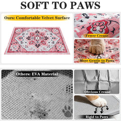 EXPAWLORER cat litter mat dense plush surface catches litter efficiently.