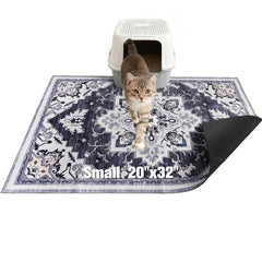 EXPAWLORER Cat Litter Mat top view with plush surface traps litter and moisture.