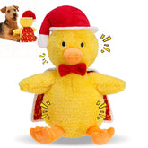 EXPAWLORER Christmas squeaky duck toy head squeaker keeps dogs engaged during interactive play.