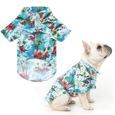EXPAWLORER Dog Hawaiian Shirt fabric closeup shows breathable texture for comfort
