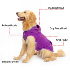 EXPAWLORER dog hoodie leash-hole-detail for secure leash attachment during walks