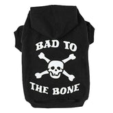EXPAWLORER dog hoodie sweater skeleton front view for warmth and play