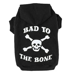 EXPAWLORER dog hoodie sweater skeleton front view for warmth and play