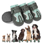 EXPAWLORER dog shoes size chart shows paw width options for precise fit