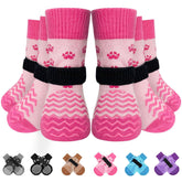 EXPAWLORER dog socks anti-slip top view enhance stability on slick floors