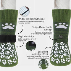 EXPAWLORER dog socks with paw grips traction for confident indoor walking