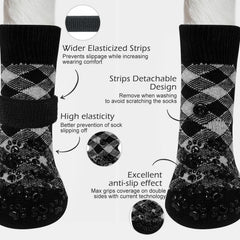 EXPAWLORER dog socks traction grip keeps senior dogs steady on wooden floors