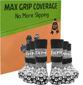 EXPAWLORER dog socks Xlarge size, paw measurement for secure fit on big dogs.