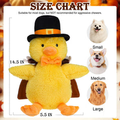 EXPAWLORER duck toy in turkey costume highlights festive design for holiday photos
