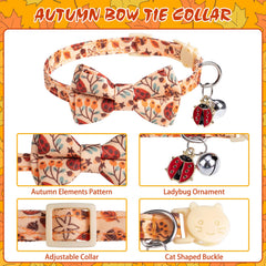 expawlorer fall cat collar bandana removable close-up for festive outfits