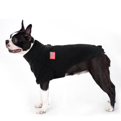 EXPAWLORER fleece dog sweater front view showing cozy winter warmth for dogs