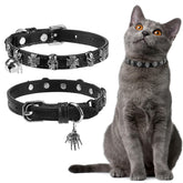 EXPAWLORER Halloween cat collar black buckle closeup shows durable everyday wear