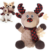 EXPAWLORER squeaky Christmas reindeer toy front view for interactive fun and bonding